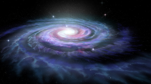 Milky way galaxy in deep spcae 3D illustration