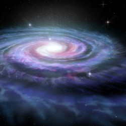 Milky way galaxy in deep spcae 3D illustration