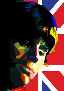 Pop Art WPAP Style Jeff Beck English Guitarist
