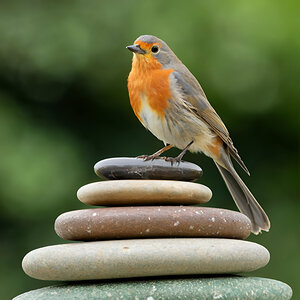 A bird on coastal rocks