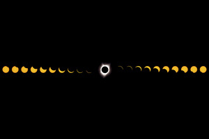 Total Solar Eclipse 2017 Photographed from Madras Oregon. Composite Image