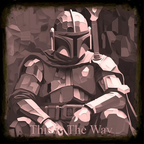 Black and White Mando Print