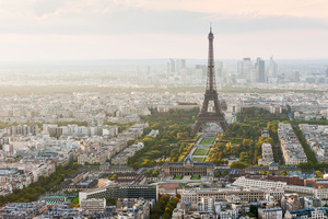 Eiffel tower aerial view - Paris Skyline