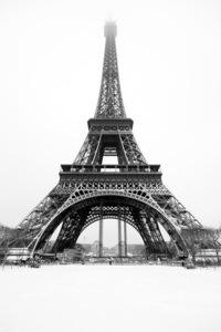 Eiffel Tower under the snow