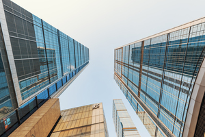 IFS skyscrapers against sky in Chengdu