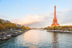 Orange Eiffel tower