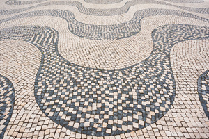 Traditional Portuguese pavement cobblestone