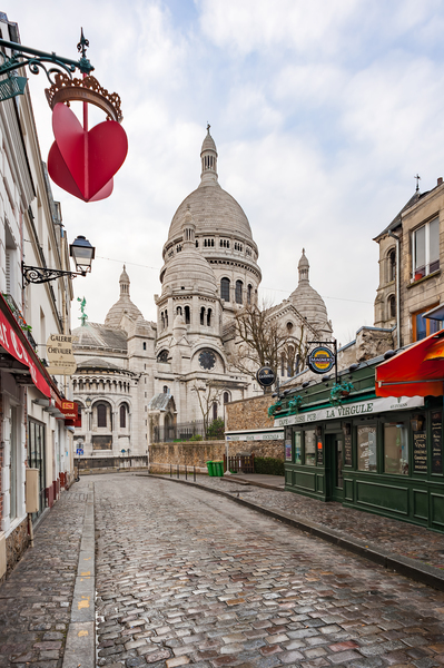 Early morning empty street in Montmartre by Philippe Lejeanvre