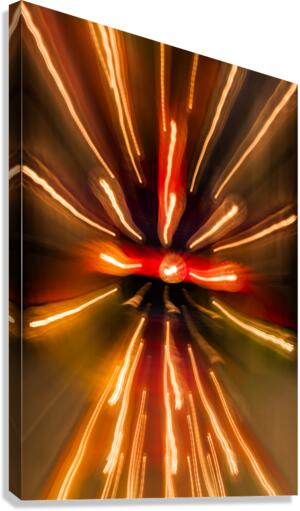 Zooming on light bulbs background Canvas Print