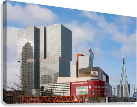Luxor Theater De Rotterdam and KPN building Canvas Print