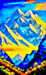 Everest Mount from High land of India 5