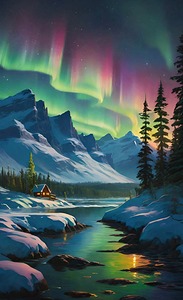 Northern light Canada art 20k2