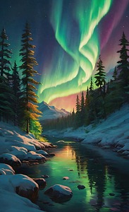 Northern light Canada art 20k5