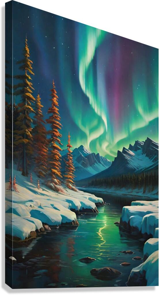 Northern light Canada art 20k3 Canvas Print