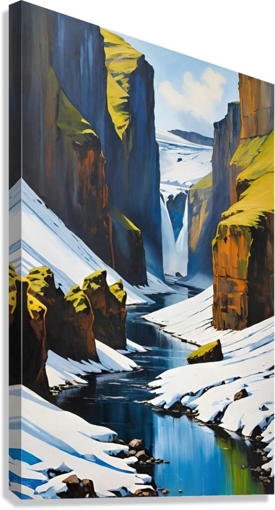 Canyon Iceland 20k1 Canvas Print