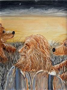 IMG 4323 Big nose bear cubs and a farmer