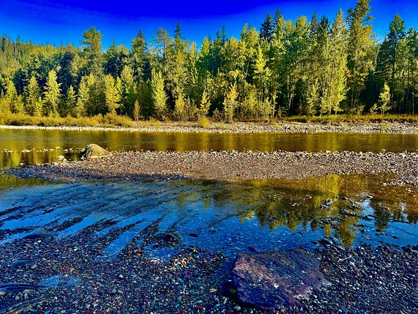 IMG 4273 Blue water and blue sky Print