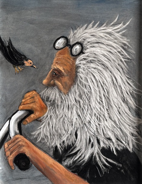 IMG 4234 Bird hits motorcycle rider Print