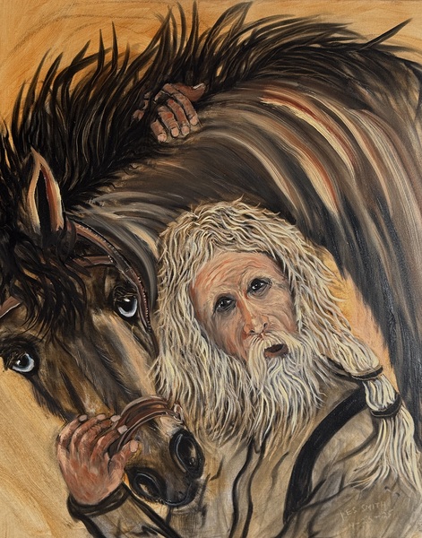 IMG 4232 Mountain man blue eyed horse Print