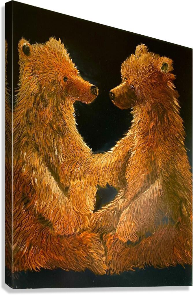 IMG 0266 grizzly bears found love Canvas Print