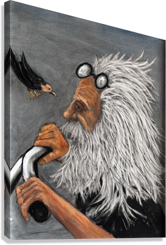 IMG 4234 Bird hits motorcycle rider Canvas Print