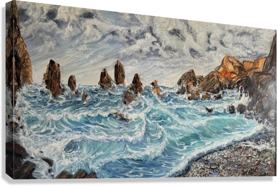 Rocky seascape Canvas Print