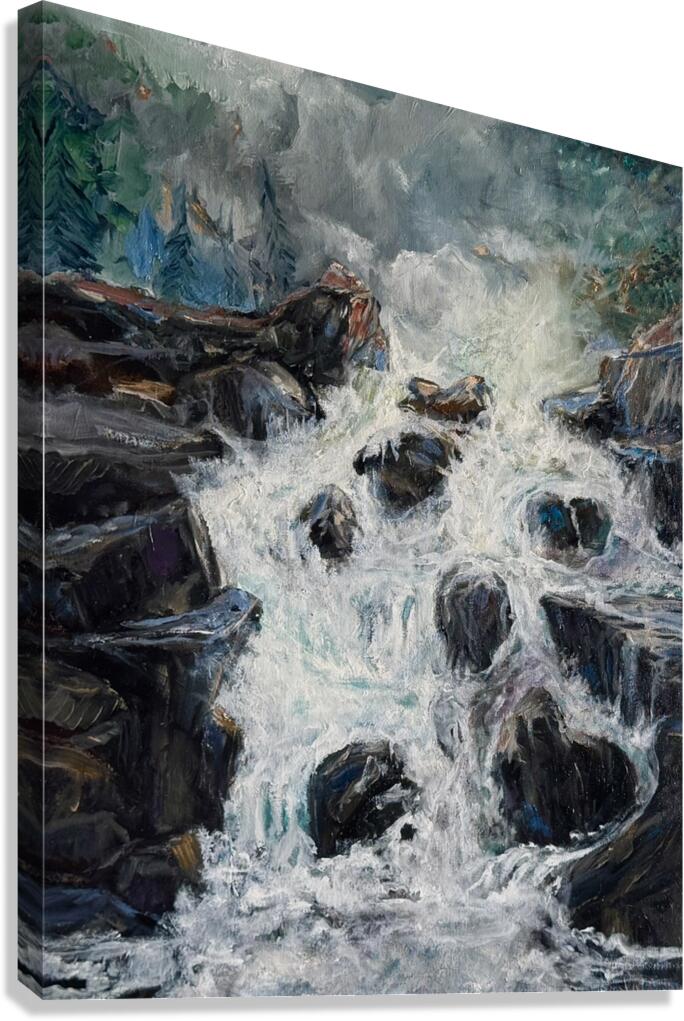 IMG 4225 white waterfall Canvas Print