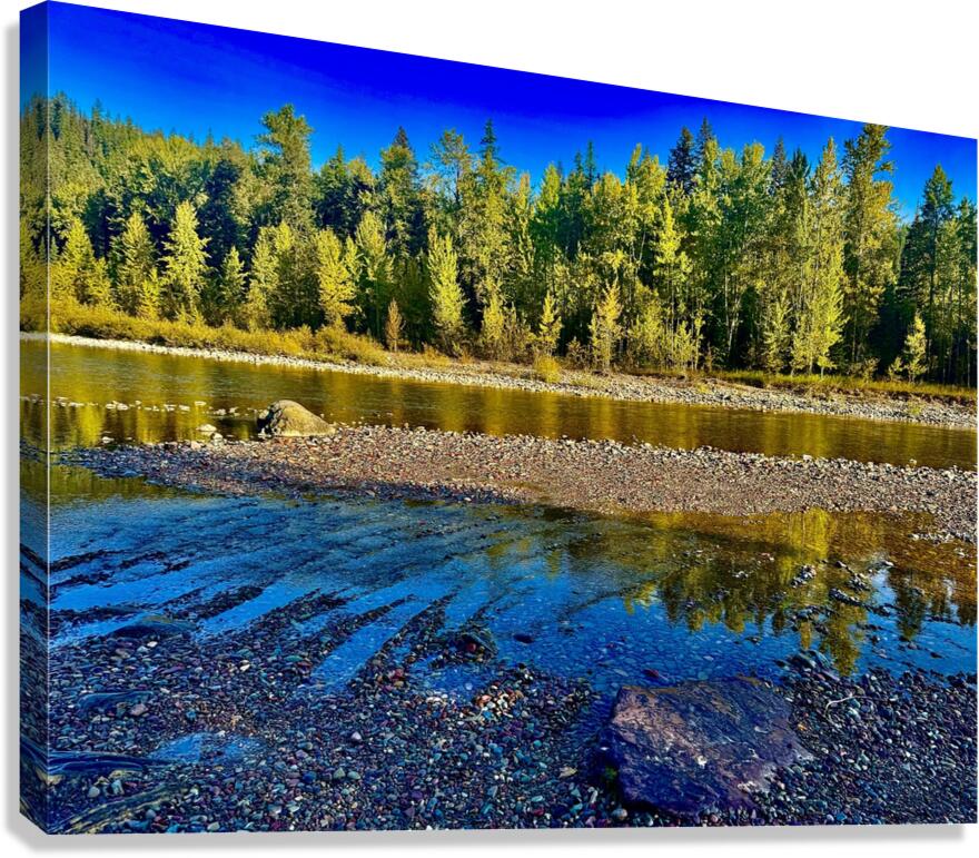 IMG 4273 Blue water and blue sky Canvas Print