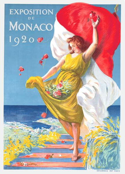 1920 MONACO Exposition Advertising Poster by Retrographics