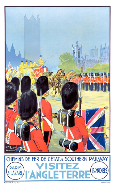 1932 VISIT ENGLAND French Travel Poster by Retrographics