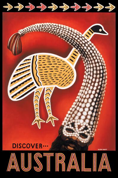 1953 Discover Australia Travel Poster by Retrographics