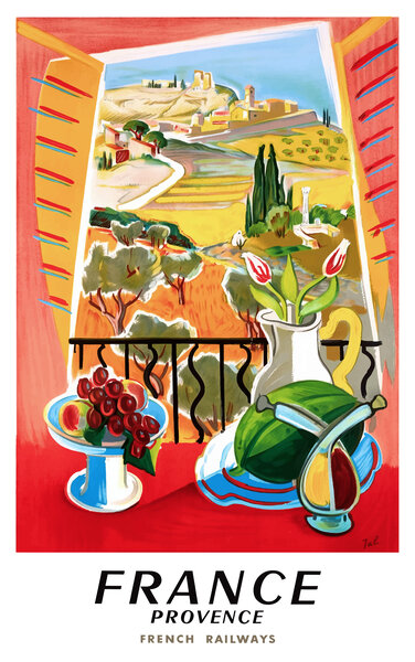 1959 FRANCE Provence French Railways Poster by Retrographics