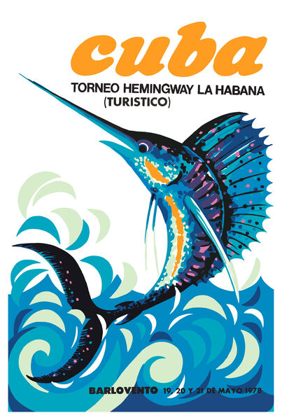 1978 CUBA Hemingway Fishing Tournament Poster by Retrographics