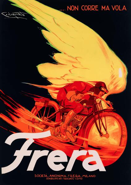 Frera Italian Motorcycles 1920 s Advertising Poster by Retrographics