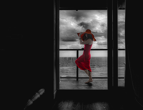 Rain on my red dress Print