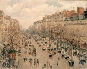 Pissarro Camille  -  Boulevard Montmartre sunny afternoon . 1897