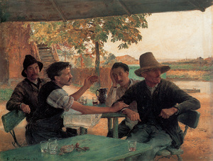 Emile Friant - Political Discussion . 1889 