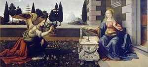 Leonardo da Vinci – The Annunciation c.1472 | Renaissance Religious Masterpiece