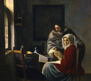 Johannes Vermeer - Girl Interrupted at Her Music . 1658-1661