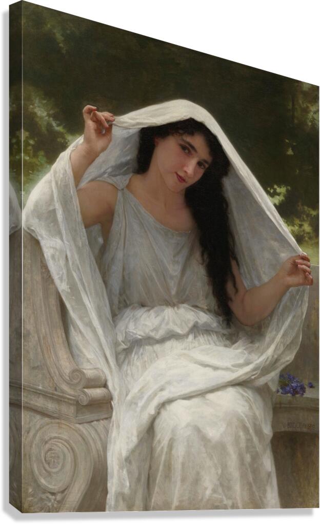 William Adolphe Bouguereau  - The Veil . 1898 Canvas Print