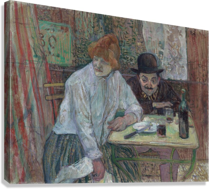 Henri de Toulouse-Lautrec - At the Cafe La Mie Canvas Print