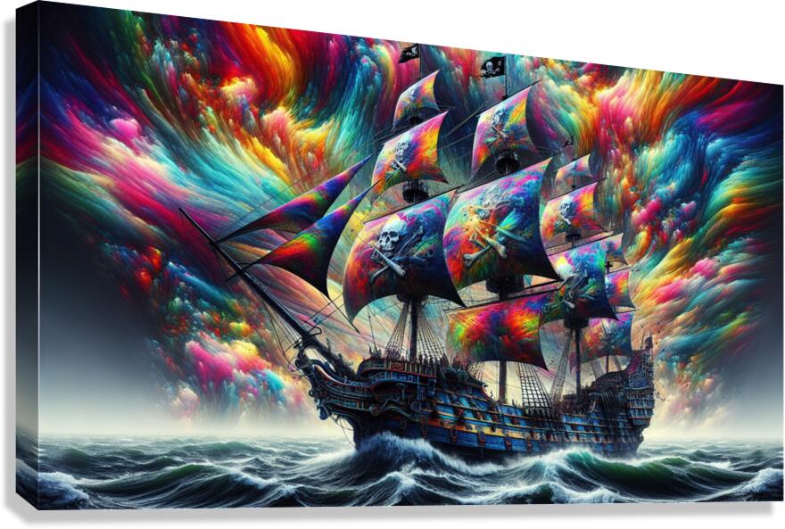 ship multicolor Canvas Print