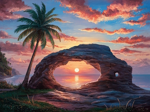 Peaceful coastal sunset2