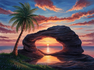 Peaceful coastal sunset1