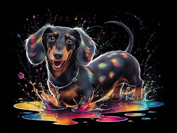 A charming raven colored dachshund2 by NorShop