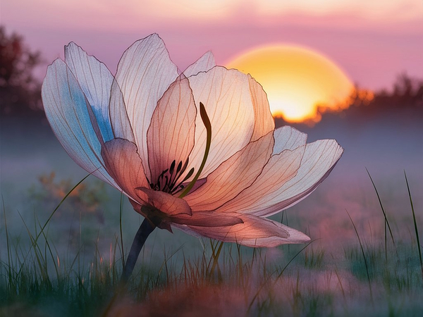 translucent flower in the foreground by NorShop