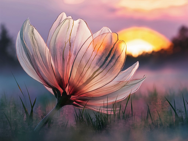 translucent flower with delicate petals2 by NorShop