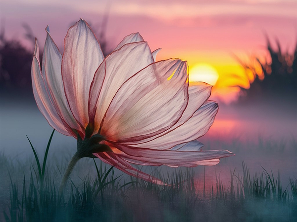 translucent flower with delicate petals3 by NorShop