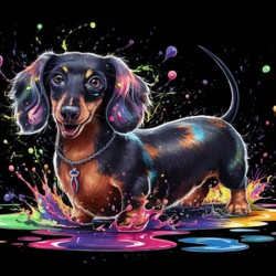 A charming raven colored dachshund3