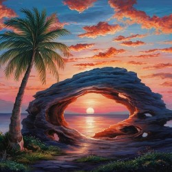 Peaceful coastal sunset3
